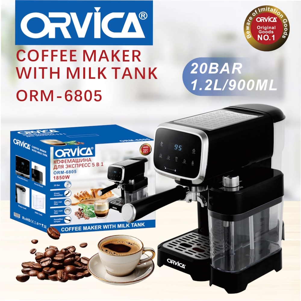 EKSPRES KAFEJE & KAPUÇINOJE ME DEPOZITË QUMËSHTI ORVICA ORM-6805 5 EKSPRES KAFEJE & KAPUÇINOJE ME DEPOZITË QUMËSHTI ORVICA ORM-6805 - Figura 5
