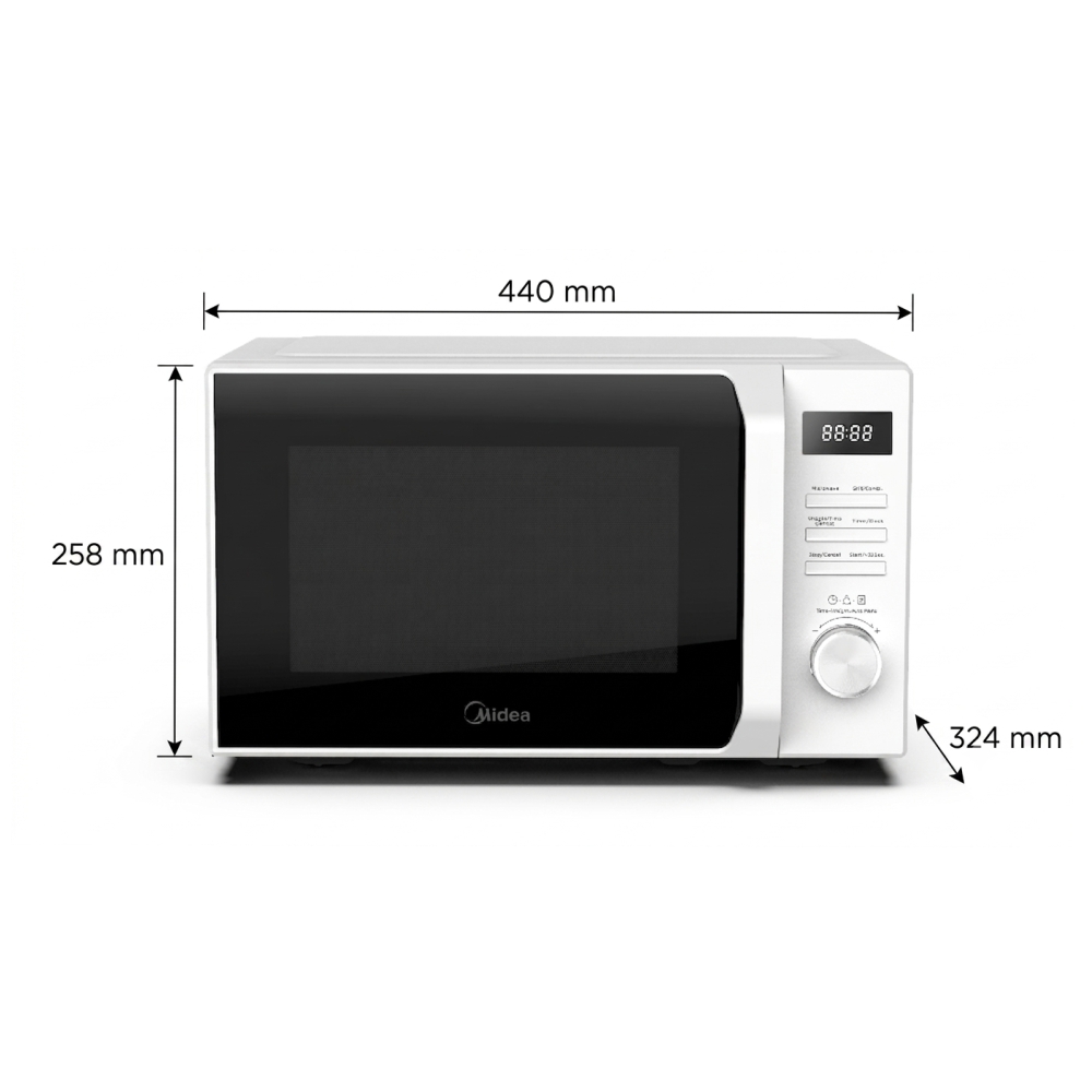 MIKROVALË MIDEA AG20CF2E E BARDHË 3 MIKROVALË MIDEA AG20CF2E E BARDHË - Figura 3