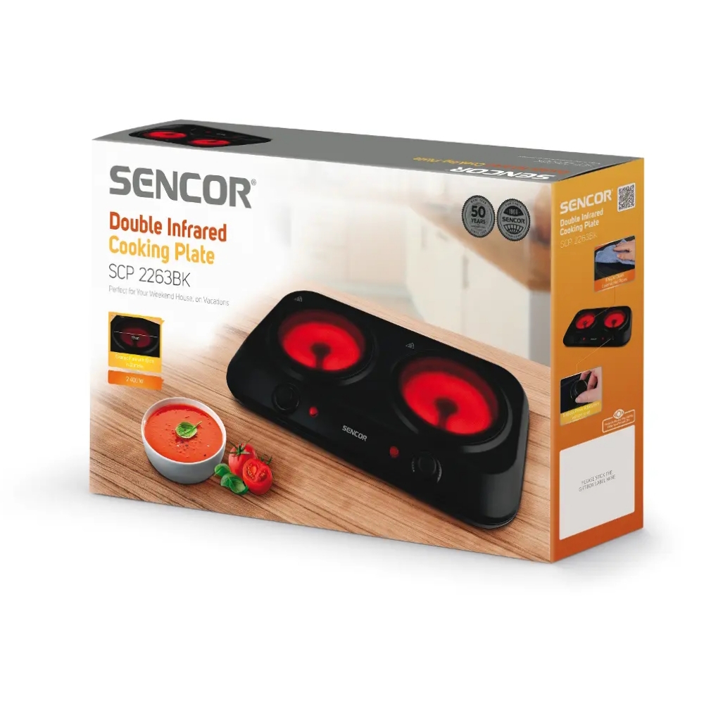 FURNELË ELEKTRIKE DYSHE QERAMIKE SENCOR SCP 2263BK 4 FURNELË ELEKTRIKE DYSHE QERAMIKE SENCOR SCP 2263BK - Figura 4