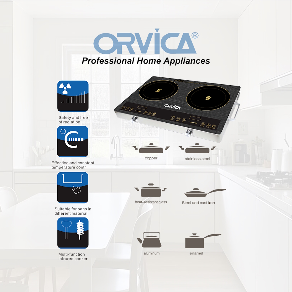 FURNELË ELEKTRIKE QERAMIKE ORVICA ORM-1007 2 PLITA 3500W 3 FURNELË ELEKTRIKE QERAMIKE ORVICA ORM-1007 2 PLITA 3500W - Figura 3
