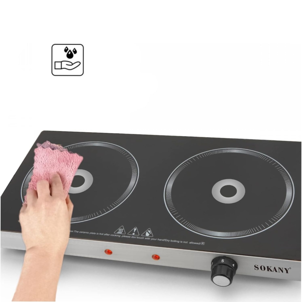 FURNELË ELEKTRIKE QERAMIKE SOKANY SK-224 2 PLITA 2400W 2 FURNELË ELEKTRIKE QERAMIKE SOKANY SK-224 2 PLITA 2400W - Figura 2