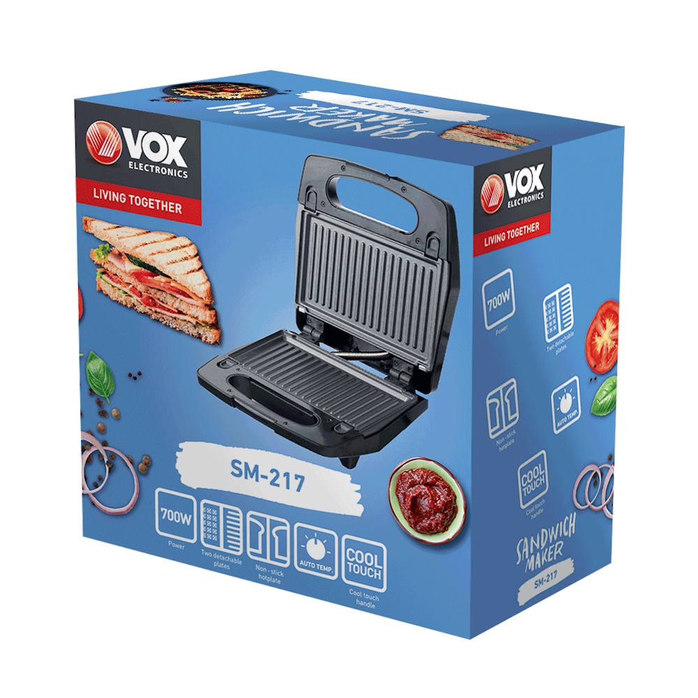 PITEBËRESË & TOSTIER VOX SM217 2 në 1 3 PITEBËRESË & TOSTIER VOX SM217 2 në 1 - Figura 3